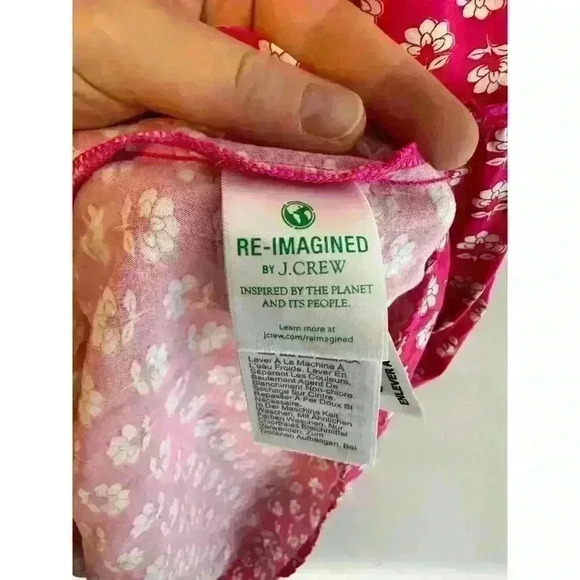 J. Crew 100% Viscose Pink Floral V-Neck Midi Dress Size 4 - Picture 6 of 7